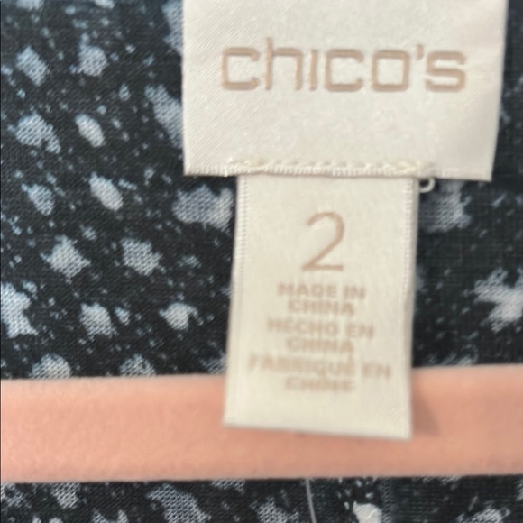 Chico's Black and White Geometric Tunic - Picture 3 of 10